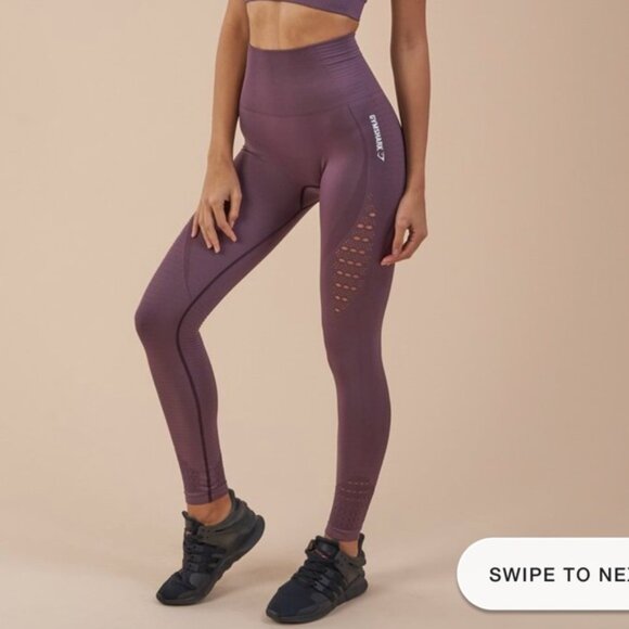 Gymshark Pants - Small Purple Gymshark Seamless High Waisted Leggings